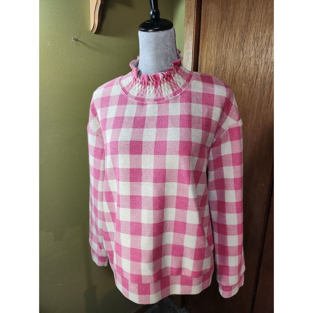Anthropologie Eva Franco Alexis Ruffled Gingham Top Size S B#5